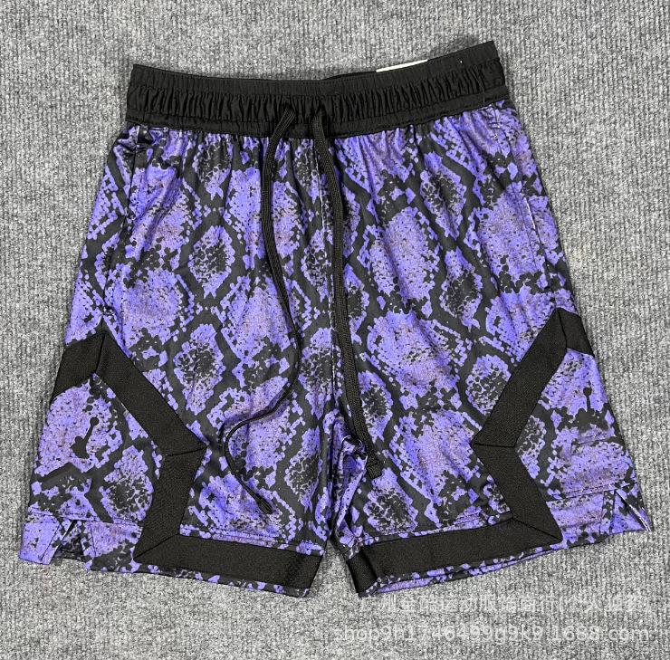 New 2026 summer loose and quick-drying men's AJ basketball shorts printed trendy sports casual pants source wholesale