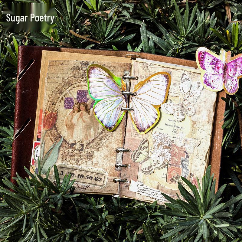 Gold Foil Butterfly Sticker Pack - Diary Series (6 Styles)