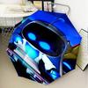 Space Adventure Robot Umbrella Folding Umbrella, Automatic Umbrella 8-Frame for Travel, Camping Use Gift for Halloween Christmas