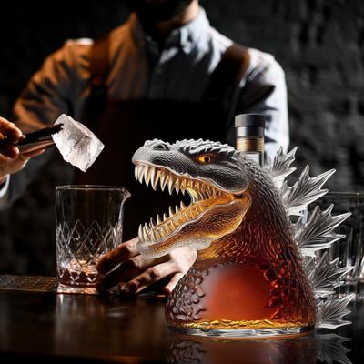 Whiskyglas Dekanter Einzigartiges Design Handgefertigtes Glas Likörspender für Bourbon Elegant