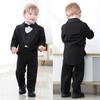 Dressy Daisy Baby Boys' Classic Fit Tuxedo Suit, 5-Piece Set, Formal Wear with Vest, Wedding Outfit, Sizes 18-24 Months, Black