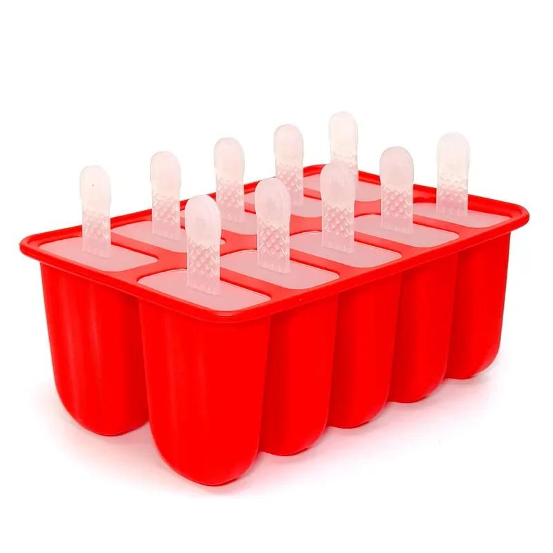 1/3Pcs Silicone Ice-making Box 4 Grid Cartoon Home Made Popsicle Ice Cream Molds for Kids Food Grade DIY Popsicle Maker Molds