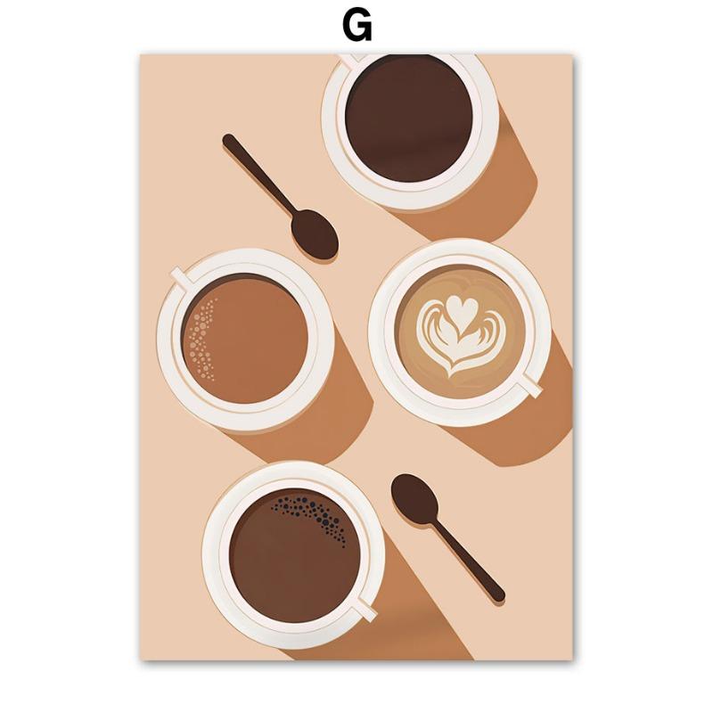 

Fashion Girl Book Coffee Cup Life Wall Art Canvas Painting Abstract Posters And Prints Hotel Cafe Wall Picture Indoor Room decor 21cm×30cm NoFrame