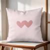 Pink Bow Cherry Pattern Cushion Cover Natural Linen Organic Fabric DoubleSided Printing Couch Pillow Covers Home Decor