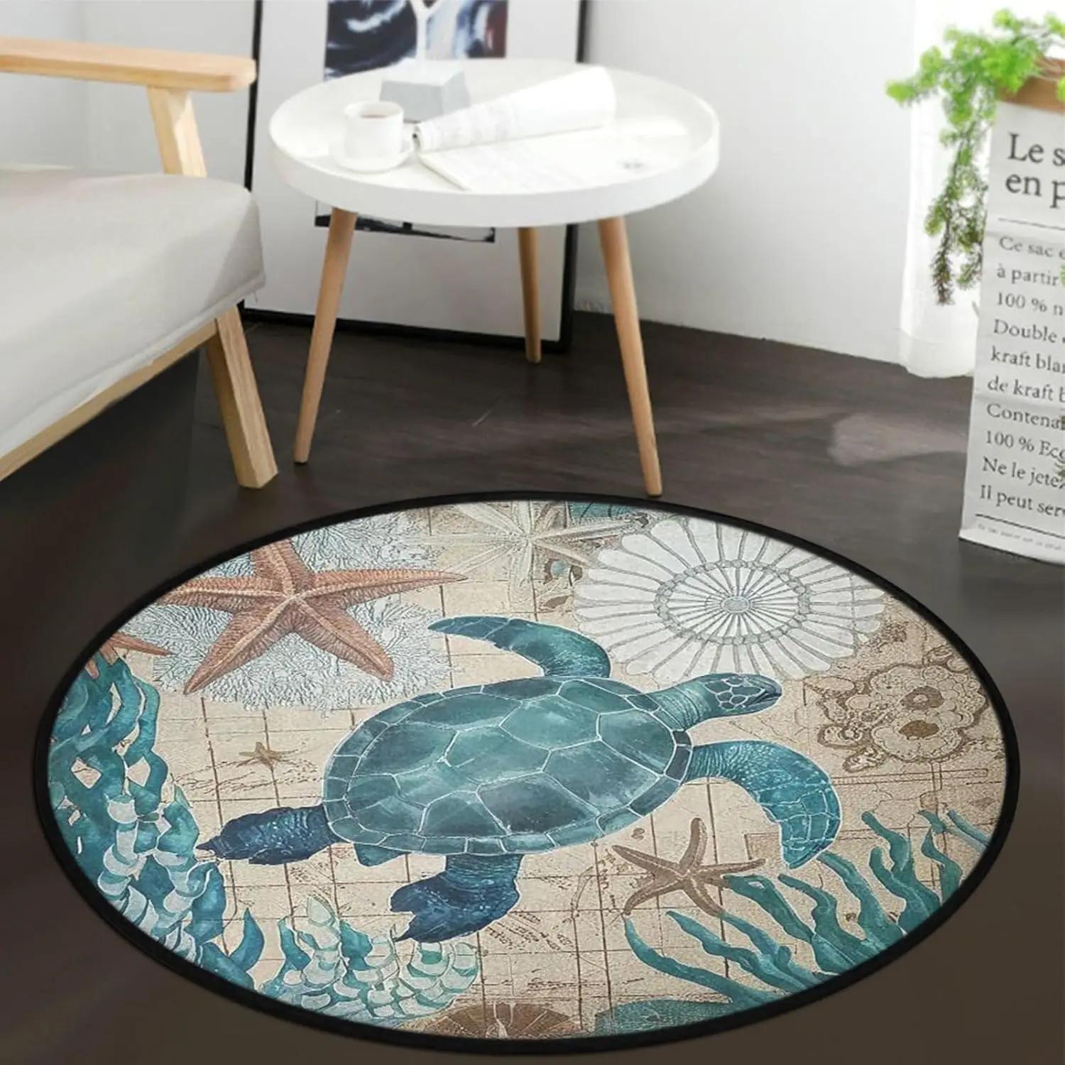 

Black Music Tape Round Carpet Retro Home Decor for Living Room Bedroom Kitchen Balcony Soft Circular Rugs Gift 120*120cm