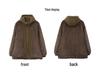 Women's 2024 Mid-Length Hooded Cotton Parka - Fleece-Lined, Solid Color, Casual Loose Fit, Winter Coat