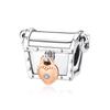 Original 925 Sterling copper Charm Bead Family Tree Mom Pendant Safety Chain Charms Rose Gold Fit Brand Bracelets DIY Zircon