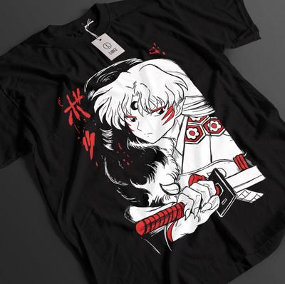 Inuyasha Shirt Kagoma T-Shirt Sesshomaru T-Shirt Kikyo Top Sango Anime Unisex T-Shirt