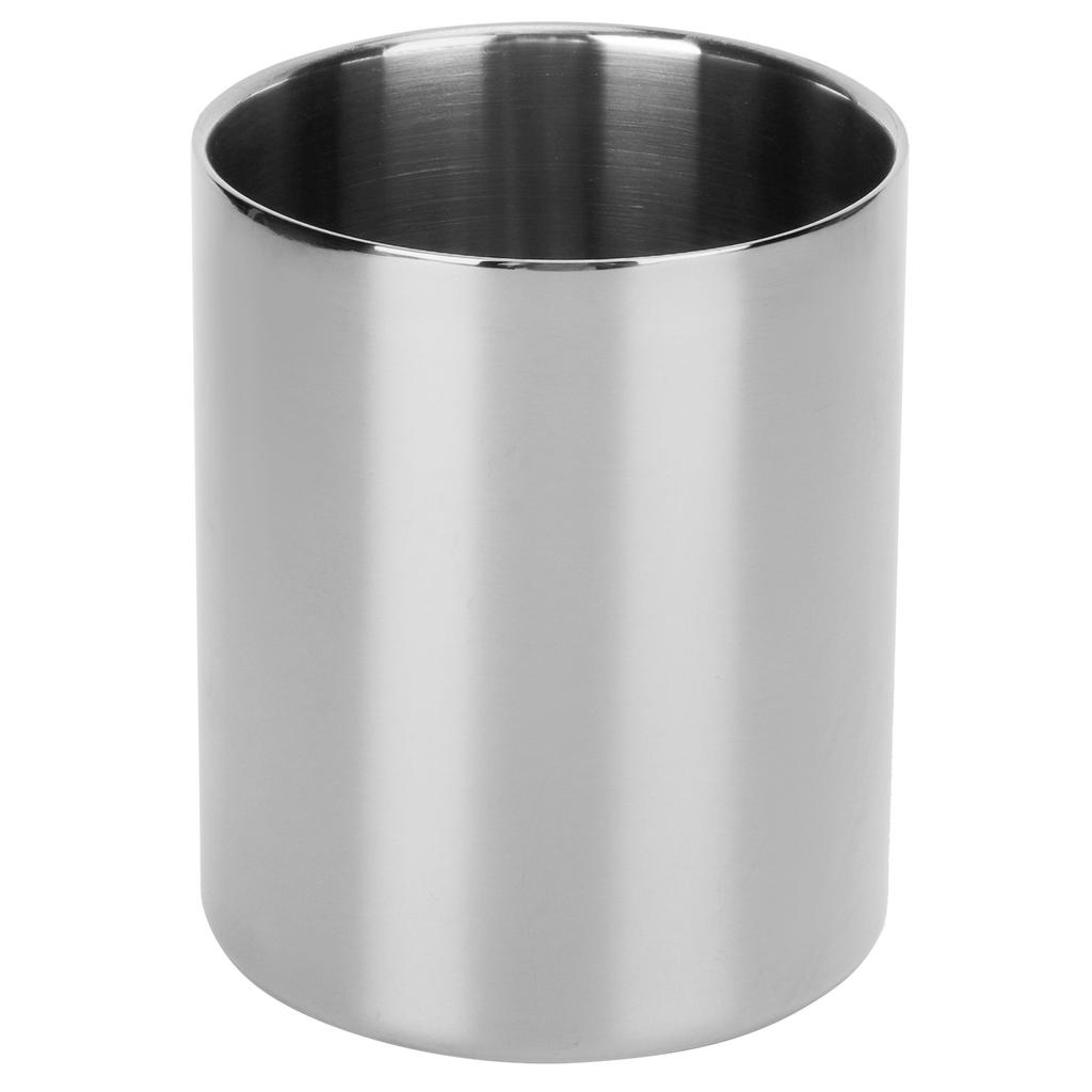 Stainless Steel Pencil Cup Holder Desk Organizer Flower Vases Pen Makeup Brush Container