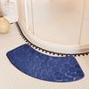 Curved Absorbent Floor Mat Fan-shaped Carpet Shower Room 1.2 Cm Thickened Door Mat Toilet Toilet Foot Mat Bathroom Non-slip Mat