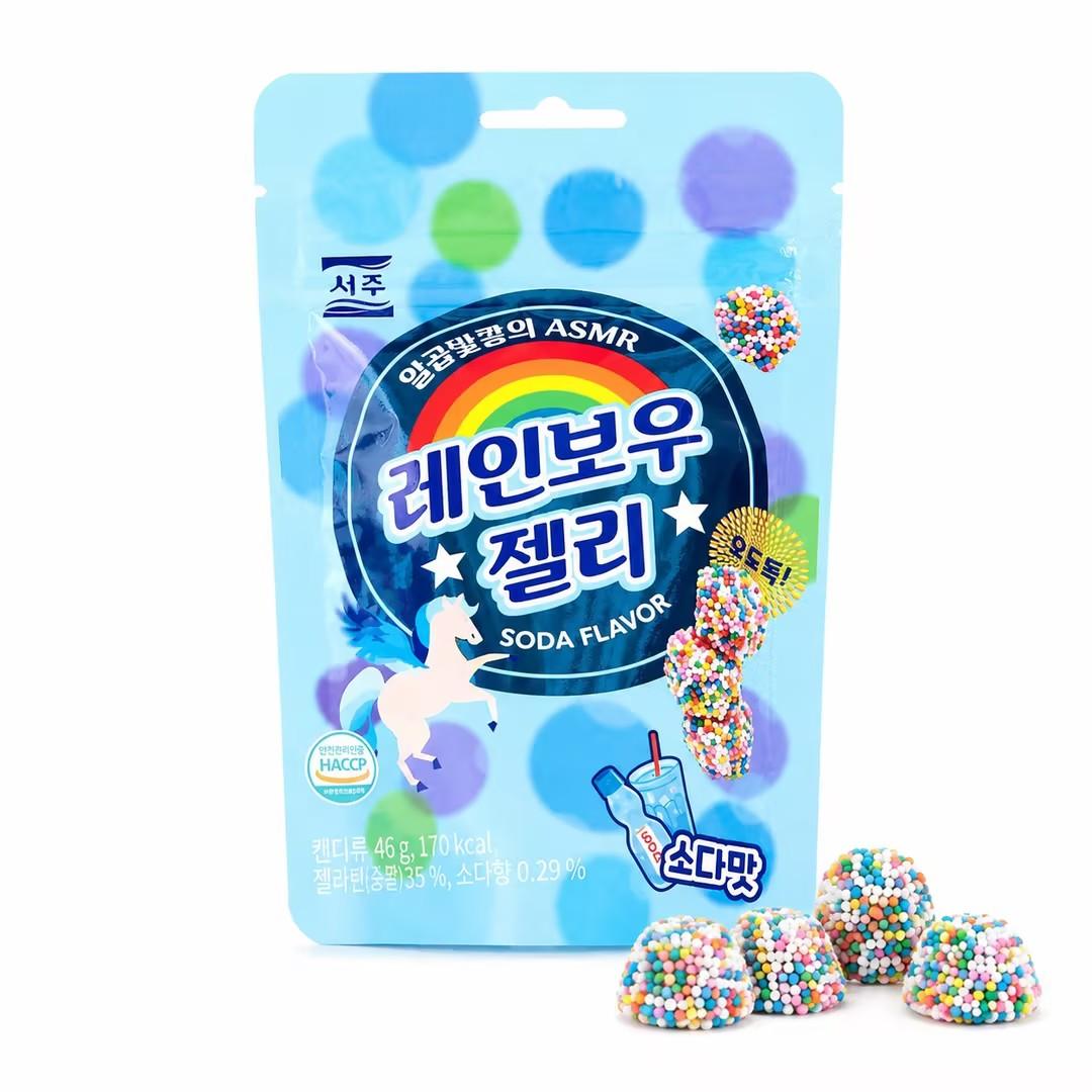 2+1 SEOJU Rainbow Soda Geschmack Gummibärchen 46g 46g 1pcs blue