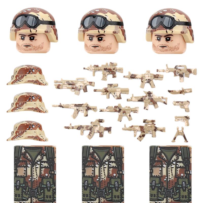 

Військове Місто Поліцейські Фігурки Аксесуари Будівельні Блоки Армійські Командос Солдат Камуфляжні Шоломи Зброя Цеглинки Іграшки Для Дітей
