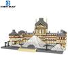 KNEW BUILT Louvre Mikro Mini Bausteine für Erwachsene Architektur Spielzeugsets Bau Kinder Spielzeug Montagebausteine