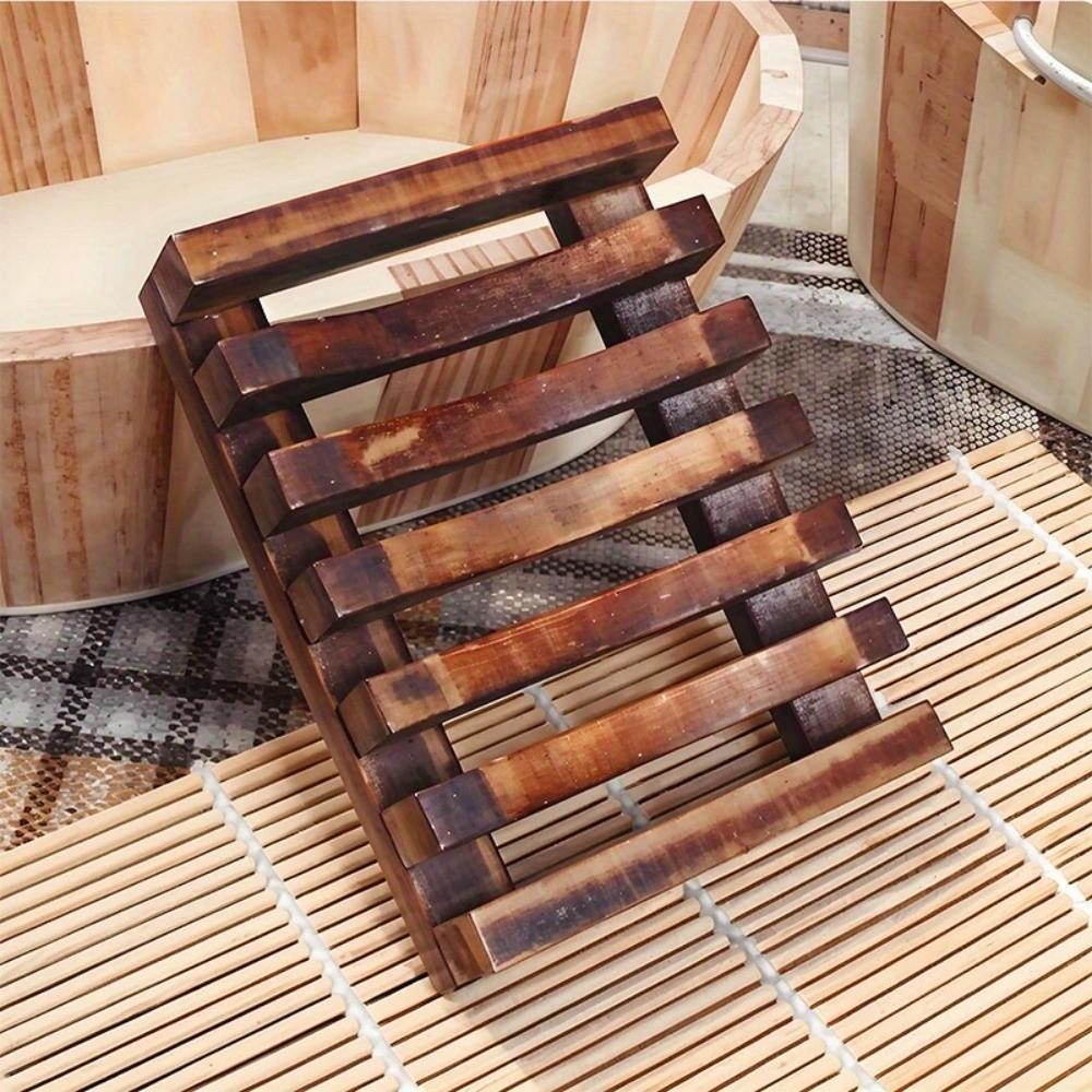 With Self-Draining Wooden Soap Dish Tray Natural Wood Soap Box Storage Rack  Washroom