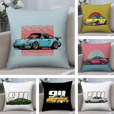 Cooler Supercar-Kissenbezug aus weichem Plüschstoff, doppelseitig bedruckt, Kissenbezug, Geschenkidee für Zuhause