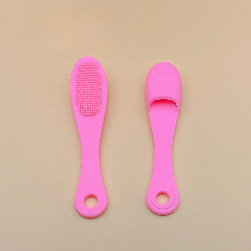 2 pièces Brosse de nez douce en silicone pour le nettoyage du visage, l'élimination des points noirs, brosse de nez, brosse exfoliante pour le nettoyage du visage, outil de soin.