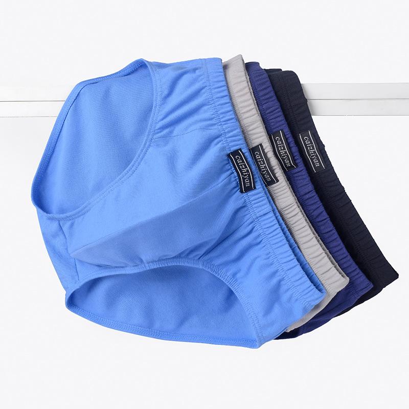 Men's Underwear in Plus Size Breathable and Sweat Absorbing Cotton Triangle Underwear