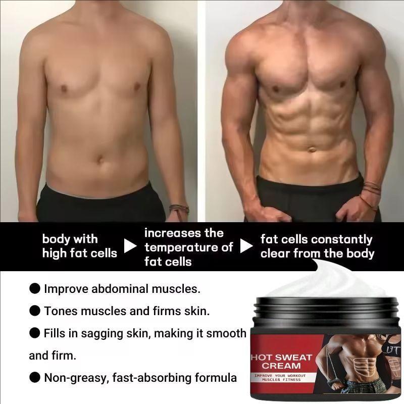 Fat Sweating Cream, Firming Abdominal Muscles, Exercise and Fitness Massage Cream, Reducing Abdominal Fat