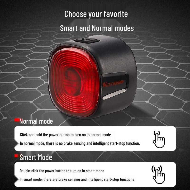 Xiqizhe Smart Bicycle Tail Light with Brake Sensor