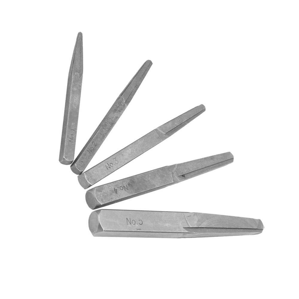 5 Pcs Straight Fluted Easy Out Bolt Extractor Set Bolt Removal Tool for Broken Bolt Thread Repair