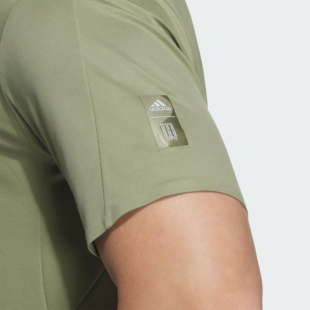 Adidas Wuji Cool Polo Shirt, Sporty Casual Short Sleeve Men Tops Tent-Green JI8701