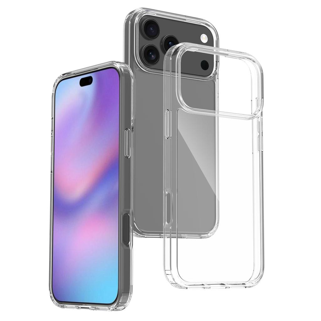 For iPhone 17 Pro Max Case Anti-Scratch TPU+Acrylic Clear Back Phone Cover