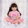 KEIUMI Full Silicone Vinyl 22 Inch Cute Reborn Baby Doll Realistic Skin Washable Doll Toy Christmas Gift
