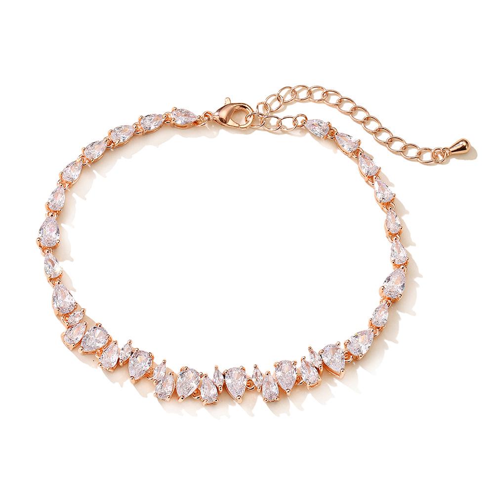 

Высококлассный браслет-капля из циркона ААА для женщин - Элегантный, шикарный и идеальный для лучших подруг розового золота