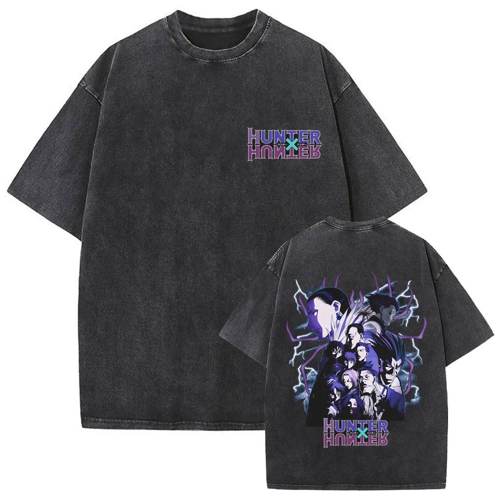 Prané Vintage Anime Hunter X Hunter Tričko Hisoka Grafické Tričko Pánské Dámské Ležérní Nadměrné Bavlněné Trička Krátký Rukáv Top