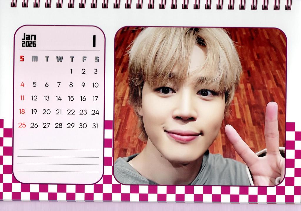 Jimin Sada samolepek na stolní kalendář (Fotokniha) 2026-2027 (2 roky) + K-POP