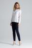 Elegant women' shirt with birds - ecru M284 size