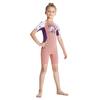 Kids Girls 2.5mm Neoprene Wetsuit Short Sleeve Full Body Diving Suit Snorkeling Surfing Swimming Training