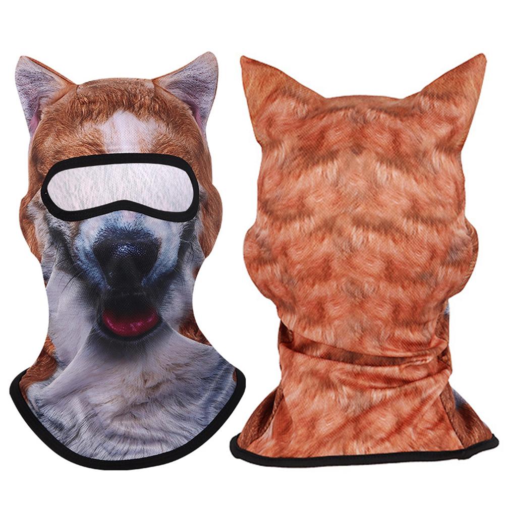 3D Animal Balaclava Mask Pattern Printed Full Face Hood Mask Breathable Balaclava Hat Ski Mask Funny Hats Anti-UV Pullover Cap