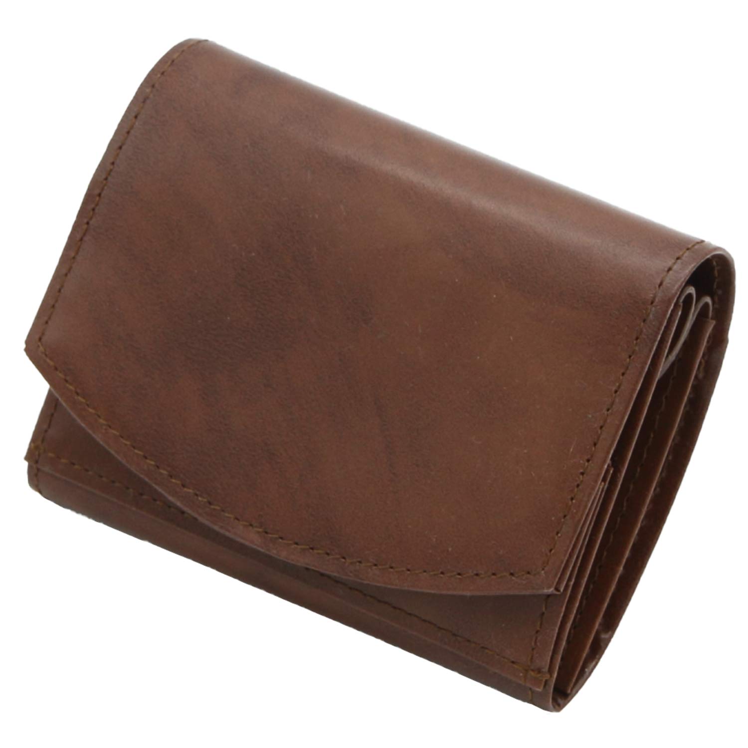 

Cultorale Genuine Leather Tri-fold Wallet [Hammock Wallet Compact Classico] (Brown)