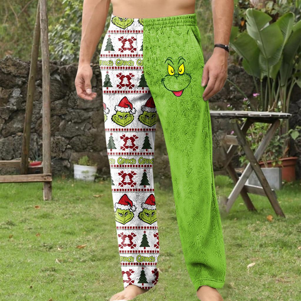 Men's Allover Printed Home Pants Sleeping Pajama Pants Long Pants Pajama Pants