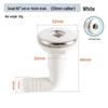 90° Marine Sewage Drain Outlet for Yacht Hull - Black/White