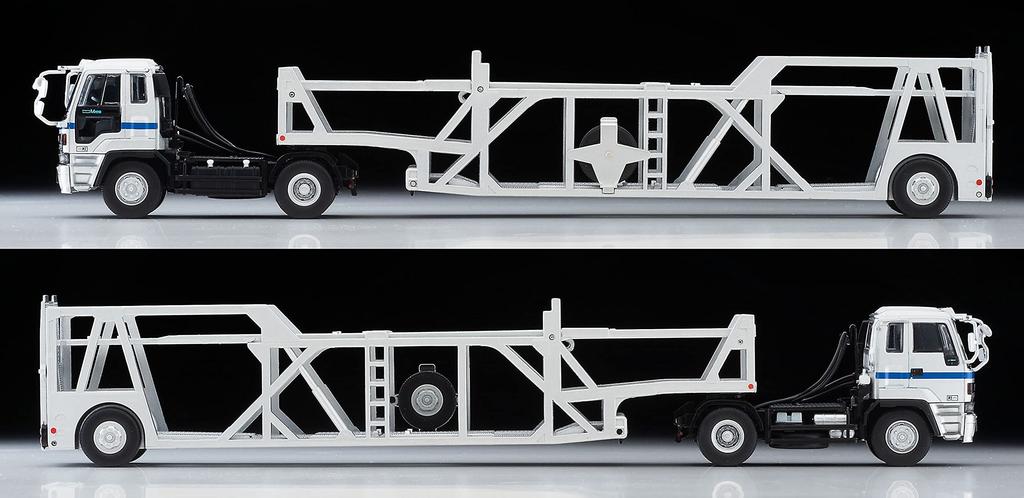 TOMYTEC Tomica Limited Vintage Neo Scale Isuzu 810EX Car Transporter Antico ASZ022 Vehicle Transport Trailer 1/64 LV-N225b (Silver) - (Assembled)