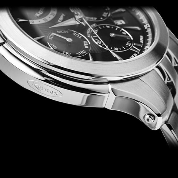 Kentex Espy Active II Black Automatic Men's Metal Belt E546M-09 Wrist Watch