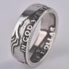 Classic US Morgan Coin Ring S925 Silver Plated Vintage Engraved God We Trust Statement Jewelry