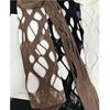 American Retro Babes Subculture Y2k Personality Hole Fishnet Socks Irregular Hollow Pure Desire Sexy Black Stockings
