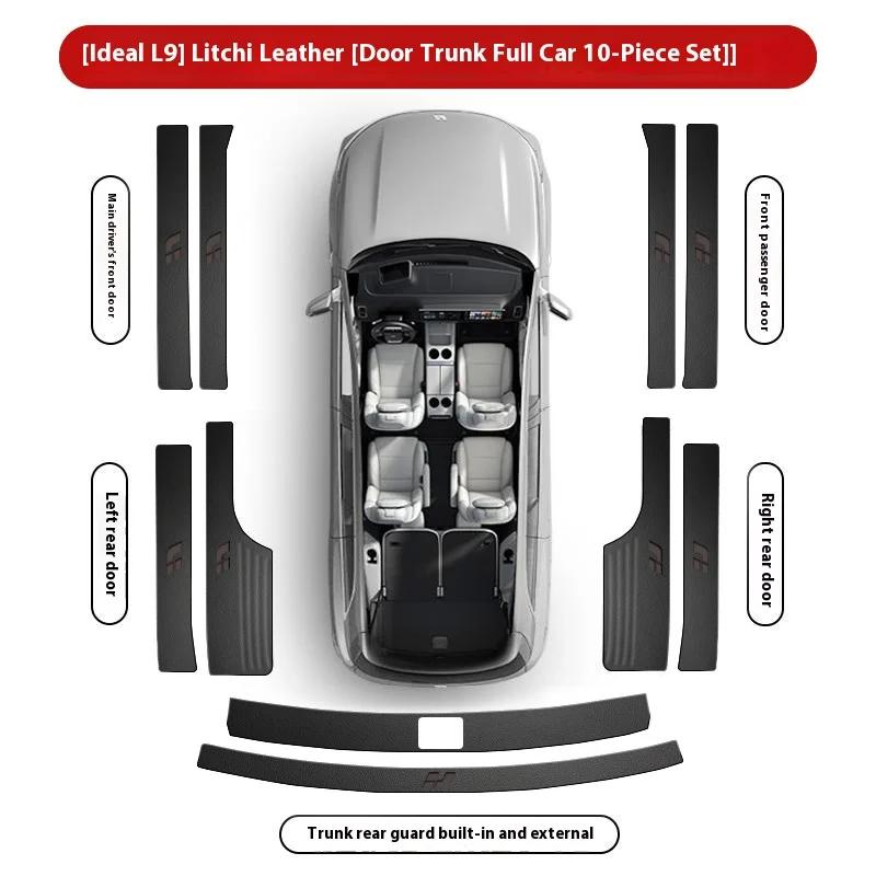 Voor Li Lixiang L6 L7 L8 L9 Auto Leer Drempelstrip Bescherming Anti-Stap Sticker Interieur Accessoires