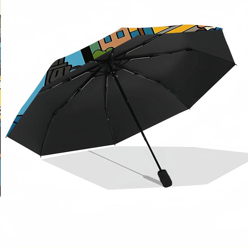 The Simpsons Windproof Auto 8 Rib Folding Umbrella Portable Outdoor Parasol