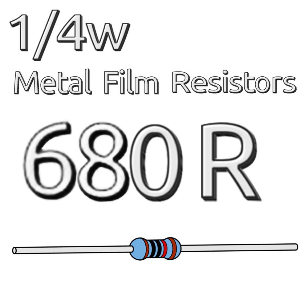 

200 шт. 1/4 Вт металево-плівковий резистор 300 Ом 330 360 390 430 470 510 560 620 680 750 820 910 Ом 300R 360R 470R 680R 820R 620R ±1% Допуск 0,25 Вт