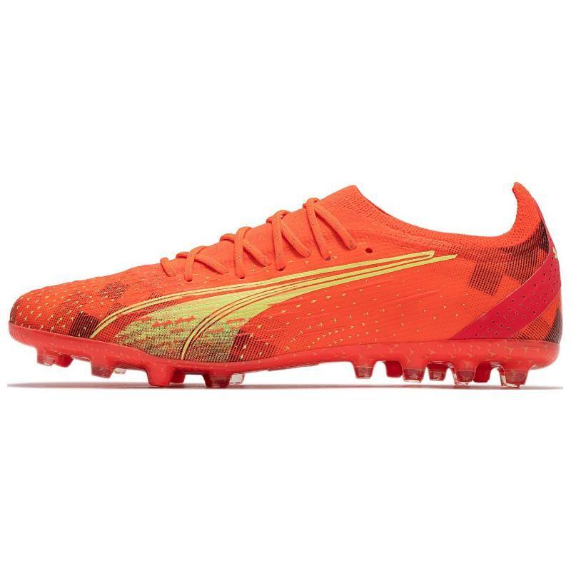 Puma Ultra Ultimate Round Toe Lace-Up MG (Rubber Short Stud) Soccer Shoes Men Soccer Shoes Orange 106897-03