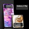 Vintage Marble Hard PC Phone Case For Samsung Galaxy Z Flip 7 6 5 4 Black Cover For Galaxy Z Flip 3 Foldable Shell Fundas Capas
