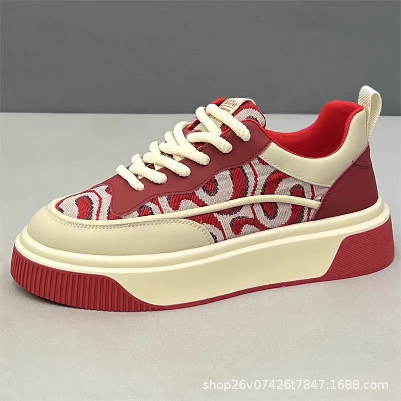 

2025 прямая трансляция высококачественных четырехсезонных кроссовок для сноубординга с низким верхом на шнуровке, дышащих, мужских кроссовок для активного отдыха в гонконгском стиле, спортивная обувь 43 красный