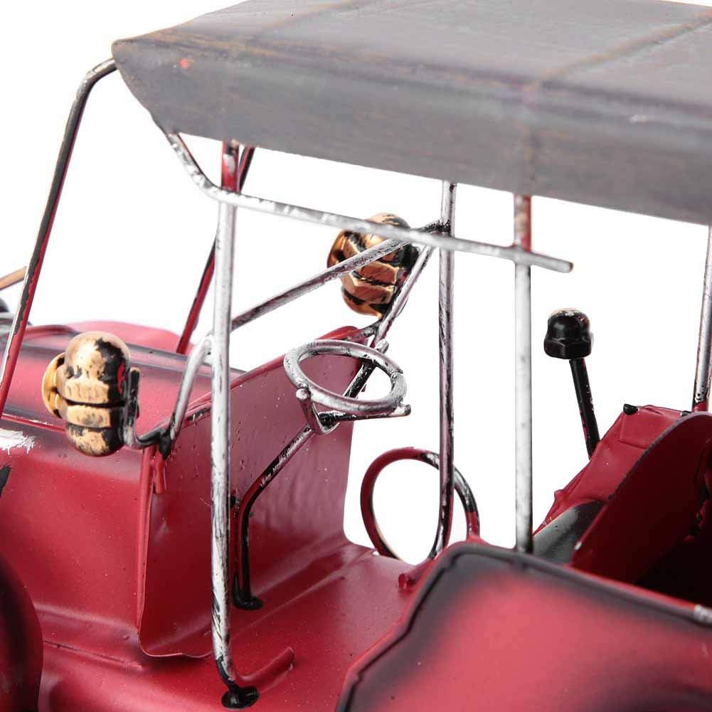 Car Ornaments, Vintage Car Ornament, Retro Iron Car Shape Home Living Room Office Desk Store Decoration Craft Christmas Ornaments with Texture for