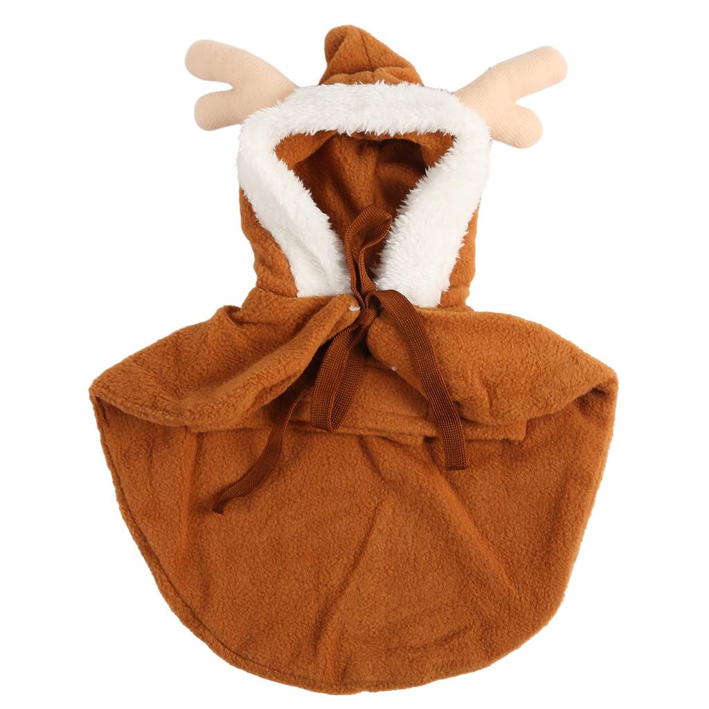 Cute Dog Christmas Elk Costume Soft Warm Loose Fashionable Dog Puppy Elk Hoodie Coat for Small Dogs