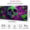 Green and Purple Skull Gaming Mouse Pad Large Mousepad XXL Table Mat Anti-slip Keyboard Rug Laptop Desk Game Office Home Writing