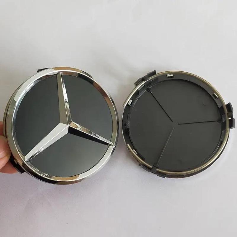 

4PCS 75mm For Mercedes-Benz W166 W167 W176 W253 GLC GLK CLA/A/B/C/E/S Class Car Wheel Center Hub Caps Cover Decorate Accessories 75mm 4pcs матовий чорний колір